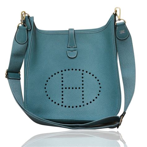 hermes evelyne blue pale|hermes evelyne h logo.